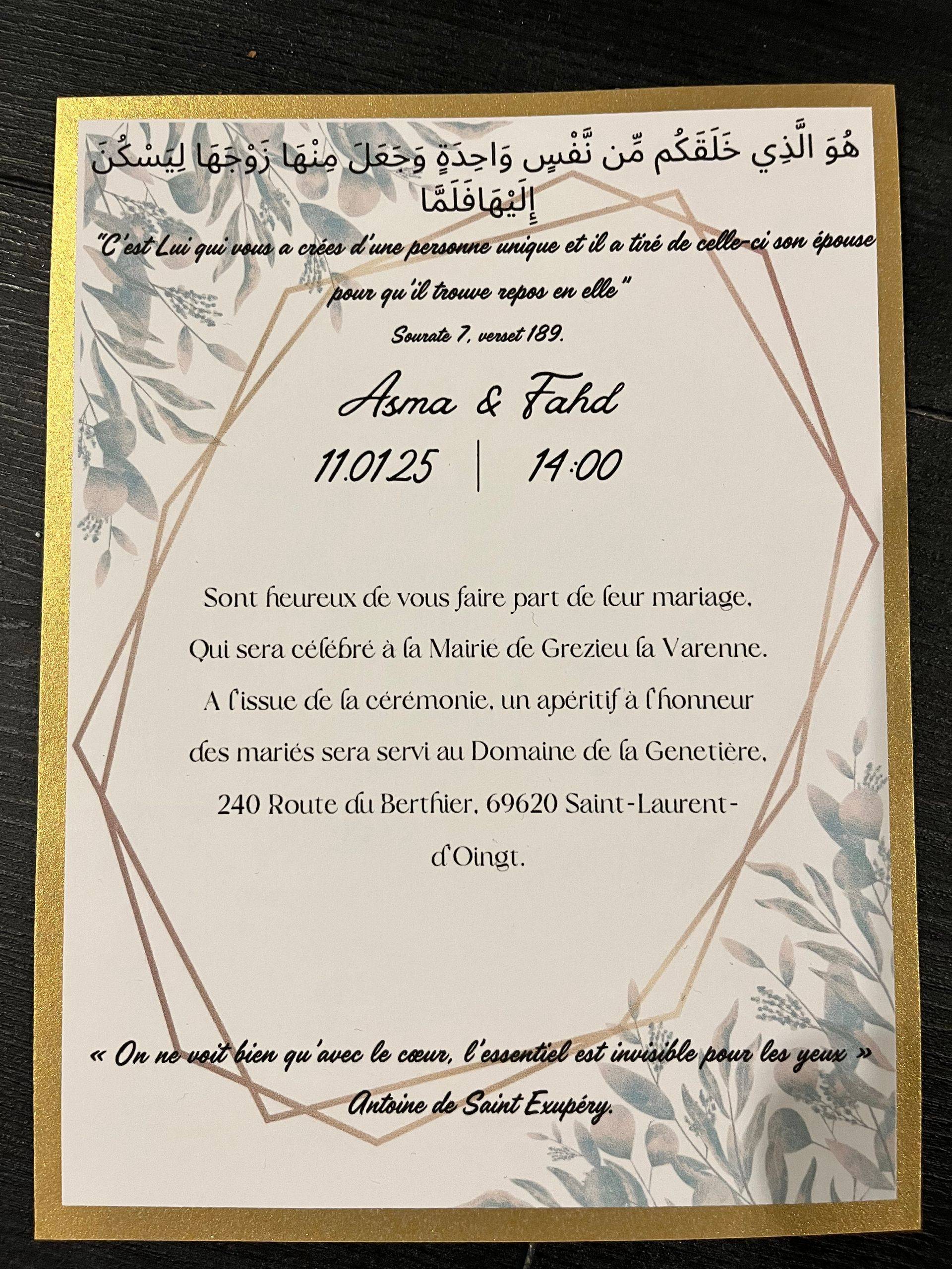 faire part mariage