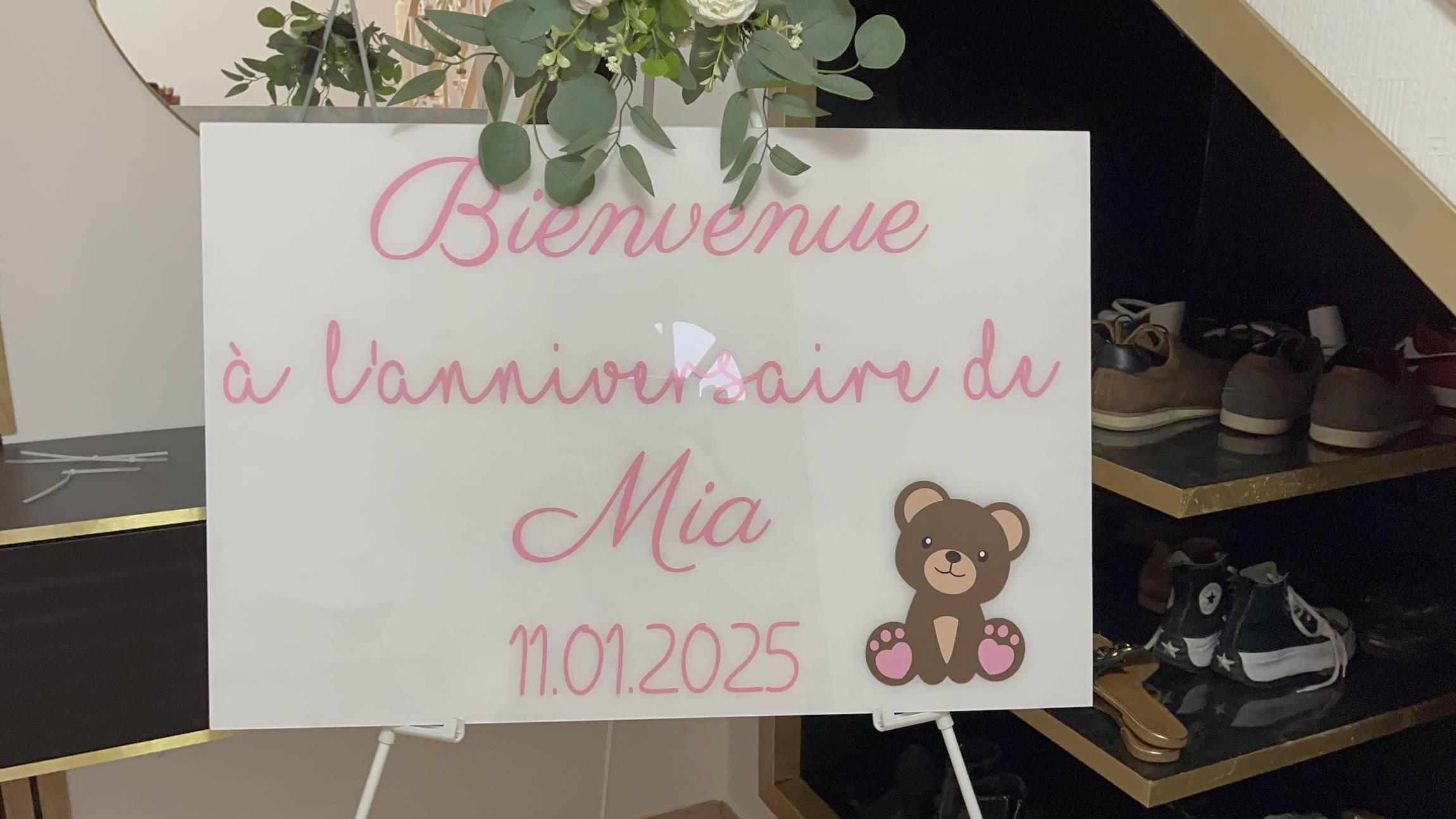 panneau de bienvenue anniversaire